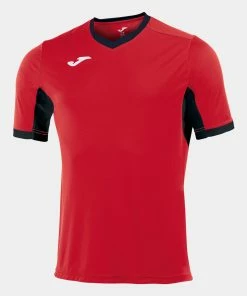 Football Unlimited NZ Champion IV Short Sleeved Shirt Red/Black Clearance