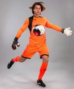 Football Unlimited NZ Zamora IV Goalkeeper Set (Shirt, Shorts And Socks) Orange/Black